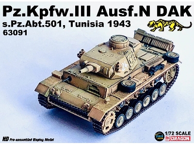 Pz.Kpfw.Iii Ausf.N - Dak S.Pz.Abt.501 Tunisia 1942/1943 (W/"tiger" Insignia) - zdjęcie 5