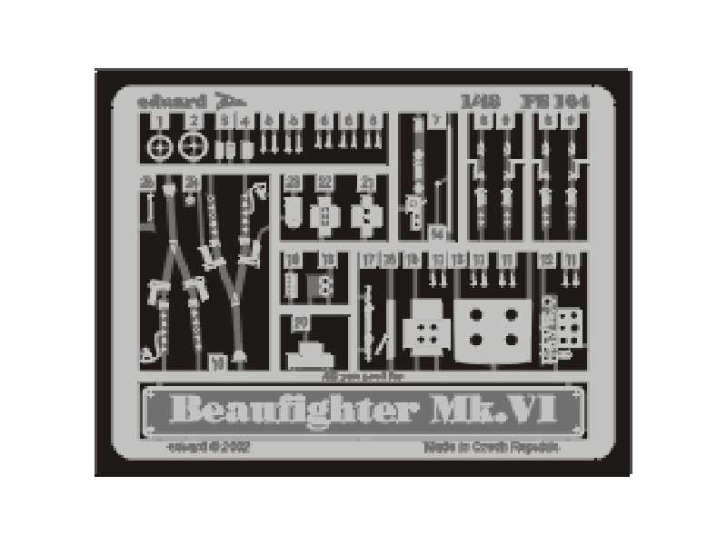 Beaufighter Mk. VI 1/48 - Tamiya - blaszki - zdjęcie 1 Beaufighter Mk. VI 1/48 - Tamiya - blaszki - zdjęcie 1