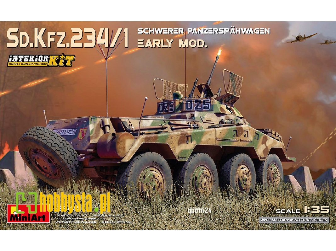 Sd.Kfz.234/1 Schwerer Panzerspahwagen. Early Mod. Interior Kit - zdjęcie 1 Sd.Kfz.234/1 Schwerer Panzerspahwagen. Early Mod. Interior Kit - zdjęcie 1