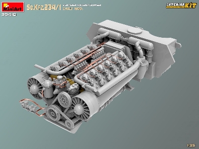 Sd.Kfz.234/1 Schwerer Panzerspahwagen. Early Mod. Interior Kit - zdjęcie 6