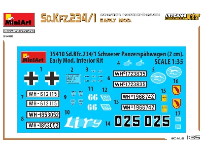 Sd.Kfz.234/1 Schwerer Panzerspahwagen. Early Mod. Interior Kit - zdjęcie 11