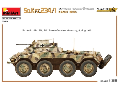 Sd.Kfz.234/1 Schwerer Panzerspahwagen. Early Mod. Interior Kit - zdjęcie 17
