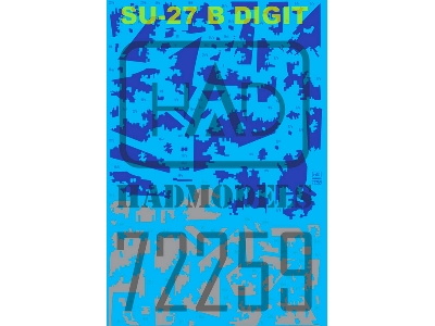Ukrainian Su-27 P1m Flanker B Digit Camouflage Decal Sheet - zdjęcie 1