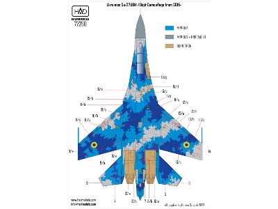 Su-27 Ub Ukrainian Digital Camouflage Decal Sheet - zdjęcie 2