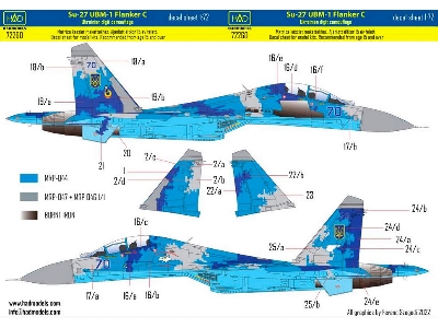 Su-27 Ub Ukrainian Digital Camouflage Decal Sheet - zdjęcie 3