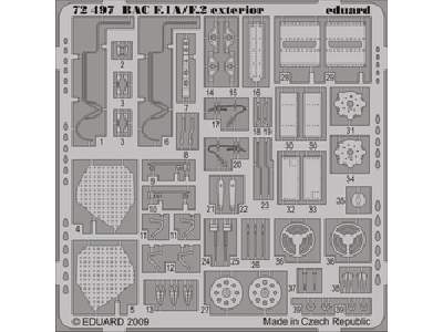  BAC Lightning F.1A/ F.2 exterior 1/72 - Trumpeter - blaszki - zdjęcie 1