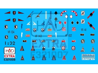 F-14a/D Helmet And Dress Sewing Markings Vf-143 Vf-213 Vf-41 Decal Sheet - zdjęcie 2