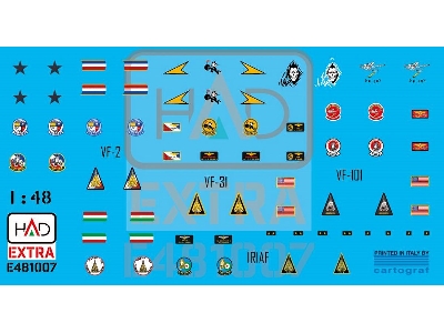 F-14a/D Helmet And Dress Sewing Markings Vf-2, Vf-101, Vf-31 Decal Sheet - zdjęcie 2