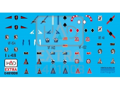 F-14a/D Helmet And Dress Sewing Markings Vf-143 Vf-213 Vf-41 Decal Sheet - zdjęcie 2