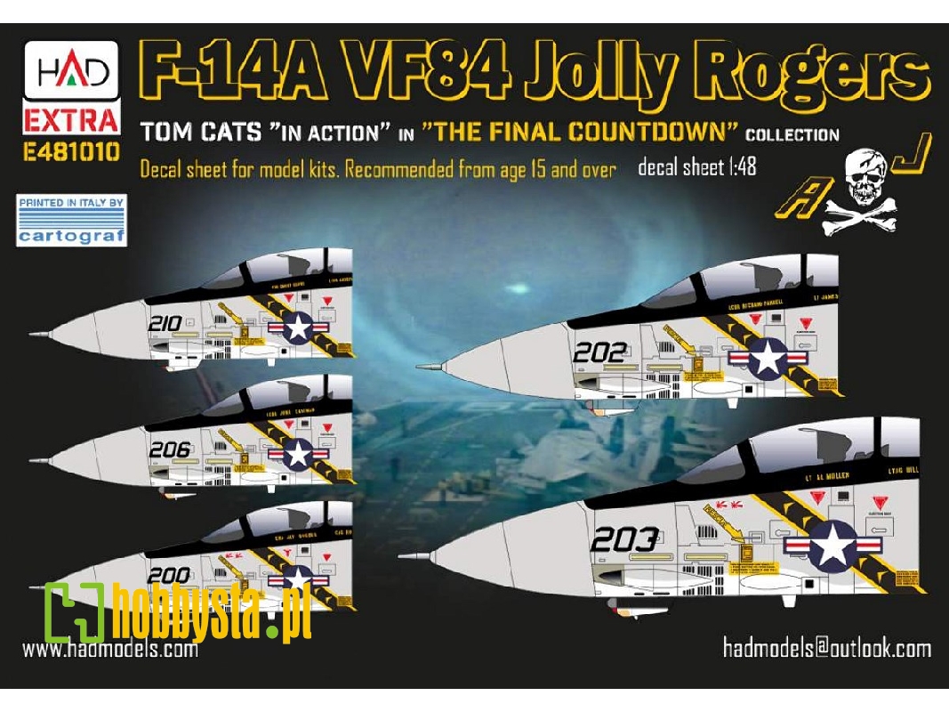 Grumman F-14 A Tomcat - Vf-84 Jolly Rogers 'the Final Countdown' - zdjęcie 1