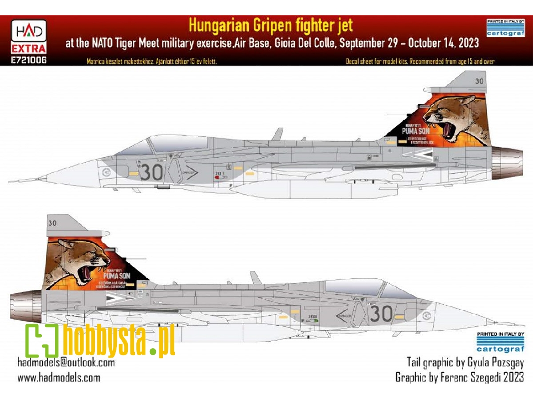 Jas-39 Gripen Tigermeet 2023 Hunaf - zdjęcie 1 Jas-39 Gripen Tigermeet 2023 Hunaf - zdjęcie 1