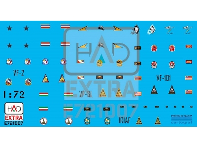 F-14a/D Helmet And Dress Sewing Markings Vf-2, Vf-101, Vf-31 Decal Sheet - zdjęcie 2