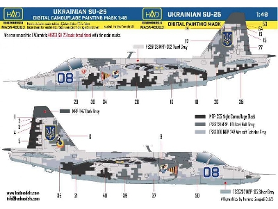 Su-25 Ukrainian Digital Camouflage Paintnig Mask - zdjęcie 1