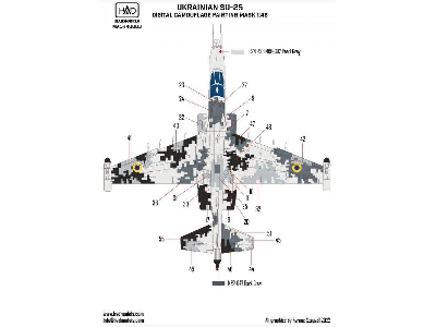 Su-25 Ukrainian Digital Camouflage Paintnig Mask - zdjęcie 2