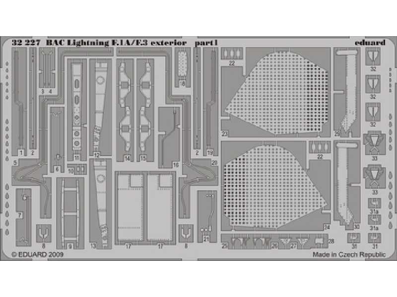  BAC Lightning F.1A/ F.3 exterior 1/32 - Trumpeter - blaszki - zdjęcie 1