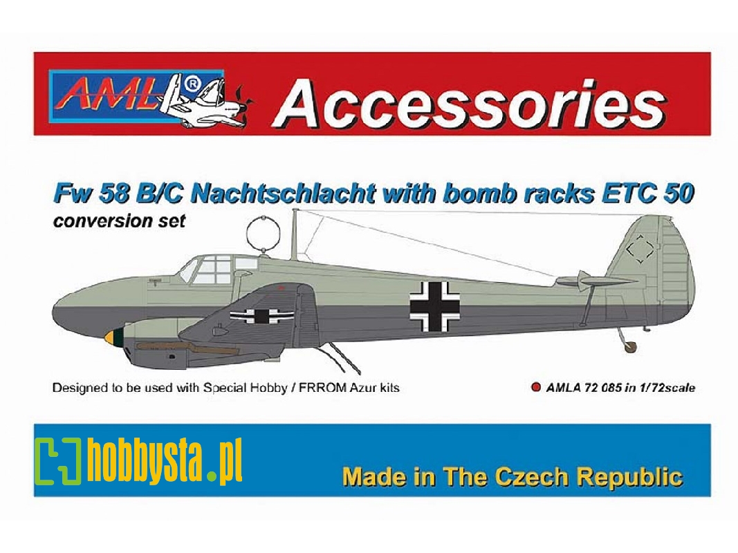 Focke-wulf Fw-58 B/C Nachtschlacht With Bomb Racks Etc 50 (For Azur, Fromm And Special Hobby Kits) - zdjęcie 1