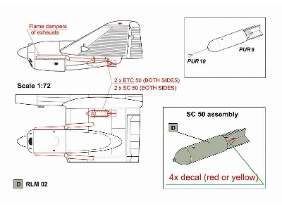 Focke-wulf Fw-58 B/C Nachtschlacht With Bomb Racks Etc 50 (For Azur, Fromm And Special Hobby Kits) - zdjęcie 3