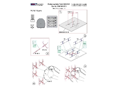Radar Aerials Fug 202/212 For Heinkel He-219 V6-v11 (Designed To Be Used With Tamiya Kits) - zdjęcie 3