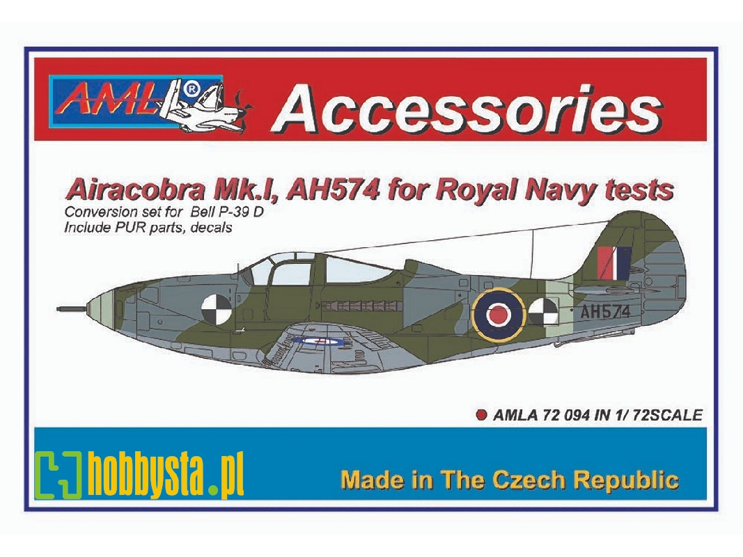 Bell Airacobra Mk.I Ah574 For Royal Navy Tests (For Eduard Kits) - zdjęcie 1 Bell Airacobra Mk.I Ah574 For Royal Navy Tests (For Eduard Kits) - zdjęcie 1