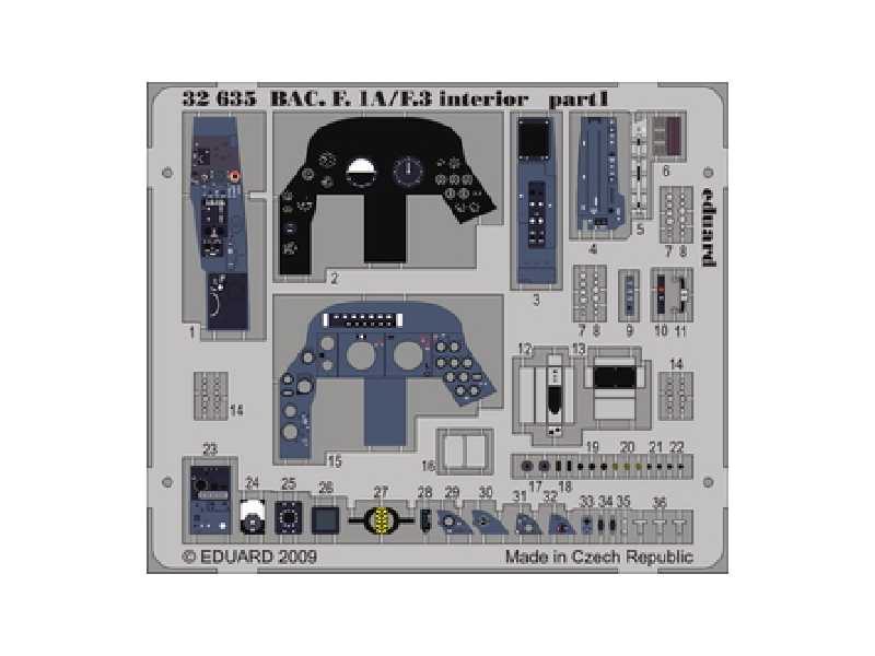 BAC Lightning F.1A/ F.3 interior S. A. 1/32 - Trumpeter - blasz - zdjęcie 1 BAC Lightning F.1A/ F.3 interior S. A. 1/32 - Trumpeter - blasz - zdjęcie 1