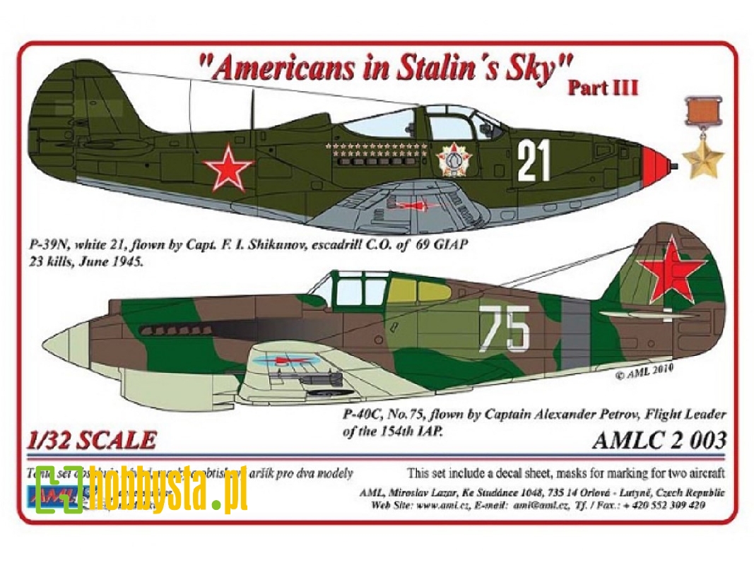 Curtiss P-40 C and Bell P-39 N - Americans In Stalins Skys Part 3 (For Special Hobby And Trumpeter Kits) - zdjęcie 1 Curtiss P-40 C and Bell P-39 N - Americans In Stalins Skys Part 3 (For Special Hobby And Trumpeter Kits) - zdjęcie 1
