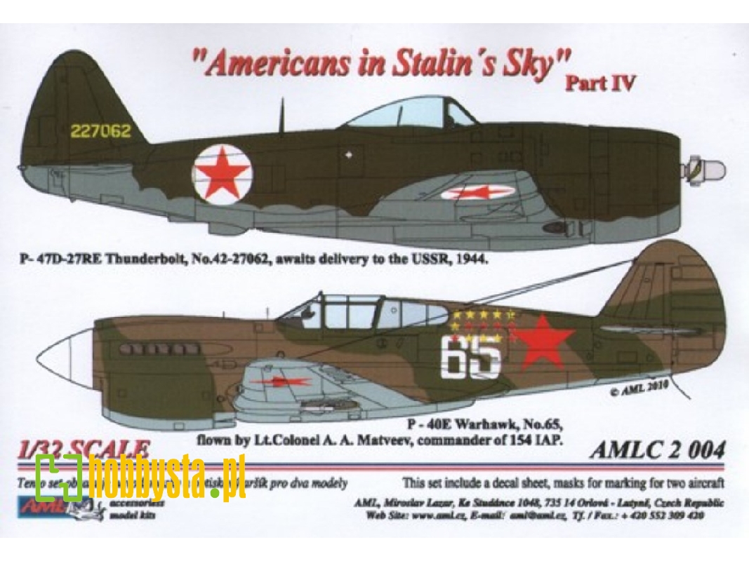 Curtiss P-40 E & Republic P-47 D-27re - americans In Stalin's Sky part Iv - zdjęcie 1