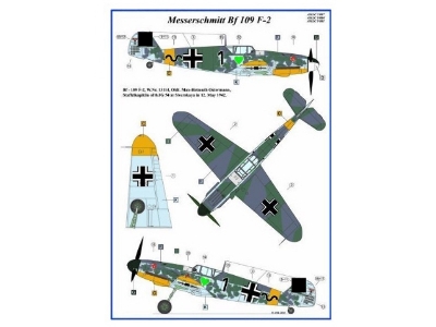 Messerschmitt Bf-109 F-2 - Decals And Masks - zdjęcie 2