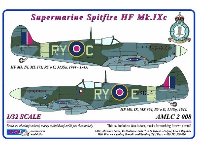 Supermarine Spitfire Mk.Ixc - 2 Decal Versions : Ry-c And ry-e - zdjęcie 1
