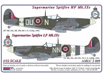 Supermarine Spitfire Mk.Ixc - 2 Decal Versions : Du-n And Nn-n - zdjęcie 1