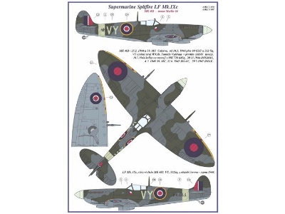 Supermarine Spitfire Mk.Ixc - 2 Decal Versions : Vy - zdjęcie 3