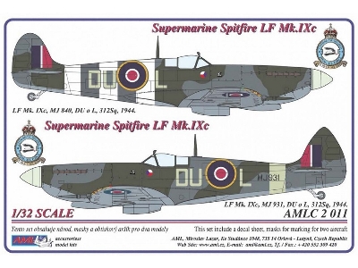Supermarine Spitfire Mk.Ixc - 2 Decal Versions : Du-l - zdjęcie 1