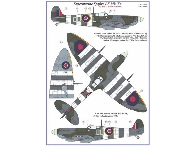 Supermarine Spitfire Mk.Ixc - 2 Decal Versions : Du-l - zdjęcie 3