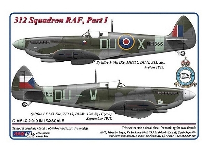 312 Th Squadron Raf - Part I / 2 Decal Version For Supermarine Spitfire Lf Mk.Ixc/E - zdjęcie 1