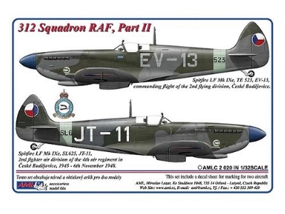 312 Squadron Raf - part Ii / 2 Decal Version For supermarine Spitfire Lf Mk.Ixe - zdjęcie 1