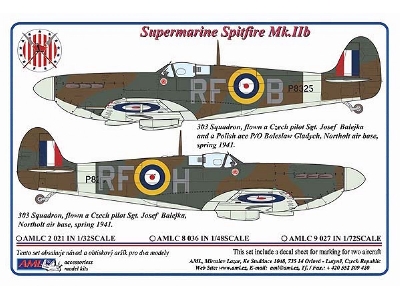 303 Squadron Raf (Polish) - Supermarine Spitfire Mk.Iib Flown A Czech Pilot Sgt.J.Balejka - zdjęcie 1