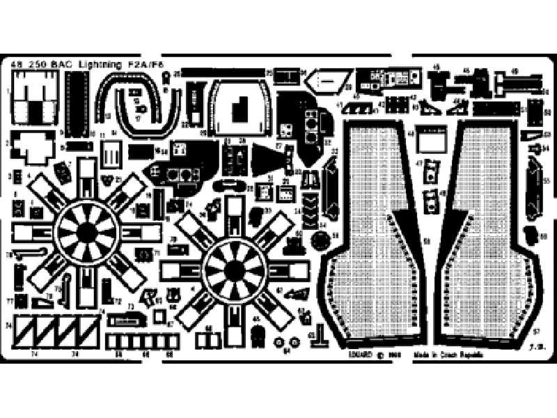  BAC Lightning F-2/ F6 1/48 - Airfix - blaszki - zdjęcie 1