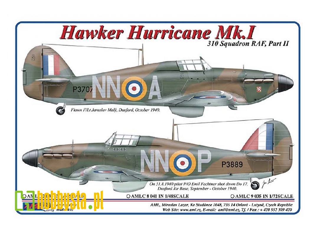310th Squadron Raf Part Ii - Hawker Hurricane Mk.I Decals And Masks For Nn-a & Nn-p - zdjęcie 1 310th Squadron Raf Part Ii - Hawker Hurricane Mk.I Decals And Masks For Nn-a & Nn-p - zdjęcie 1