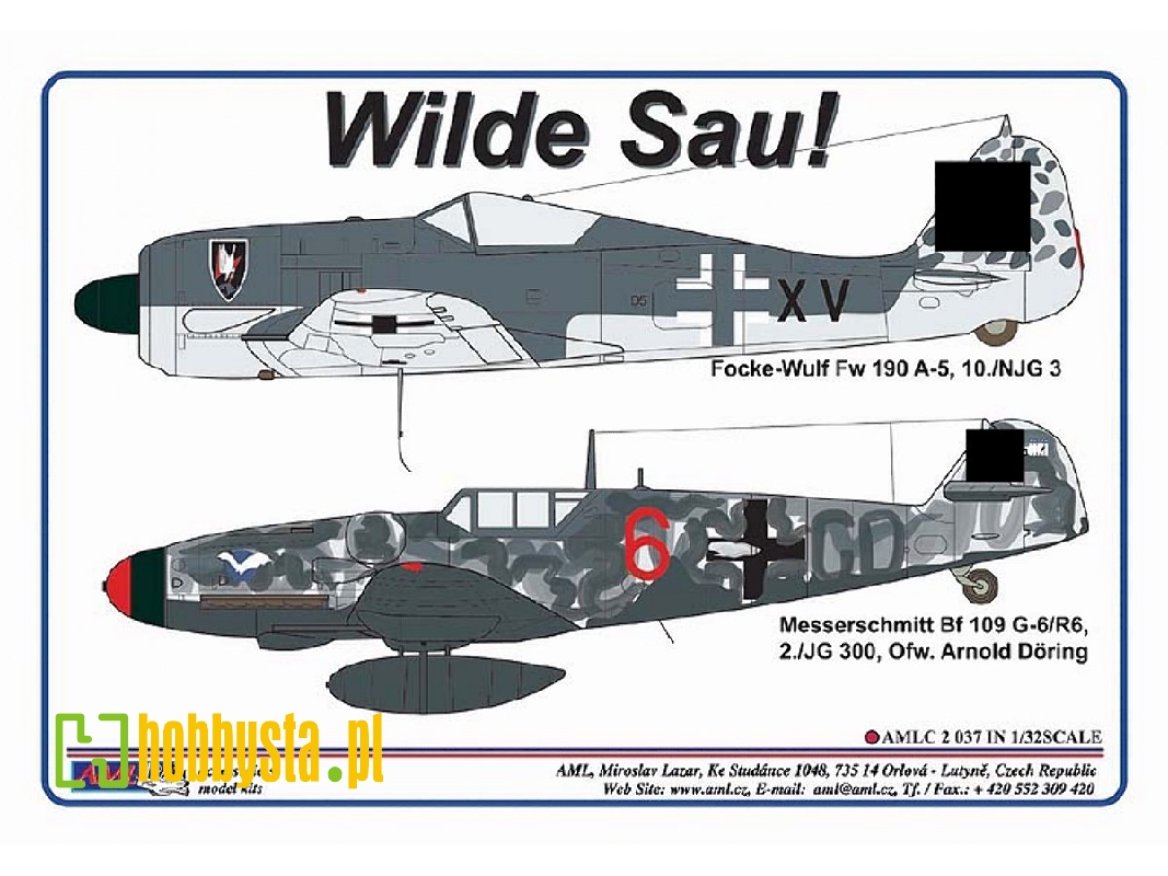 Wilde Sau! Focke-wulf Fw-190 A-5 & Messerschmitt Bf-109 G-6/R6 - zdjęcie 1 Wilde Sau! Focke-wulf Fw-190 A-5 & Messerschmitt Bf-109 G-6/R6 - zdjęcie 1