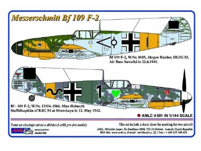 Messerschmitt Bf 109 F-2 (2 Schemes) - zdjęcie 1