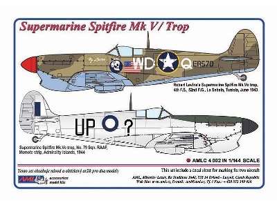 Supermarine Spitfire Mk.V B/C Trop (2 Decal Versions Digital Prints) - zdjęcie 1