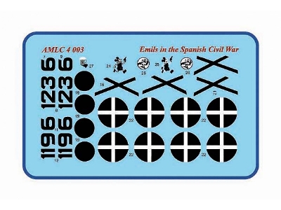 Emils In The Spanish Civil War - Decals For Messerschmitt Bf-109 E-3 - zdjęcie 2