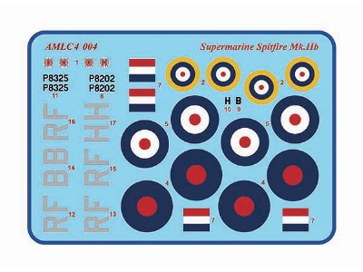 303 Squadron Raf (Polish) - Supermarine Spitfire Mk.Iib Flown By Czech Pilot Sgt.J.Balejka Decals (Digital Prints) - zdjęcie 2