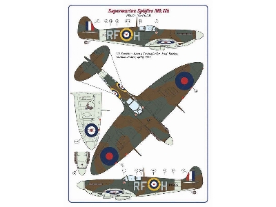 303 Squadron Raf (Polish) - Supermarine Spitfire Mk.Iib Flown By Czech Pilot Sgt.J.Balejka Decals (Digital Prints) - zdjęcie 3