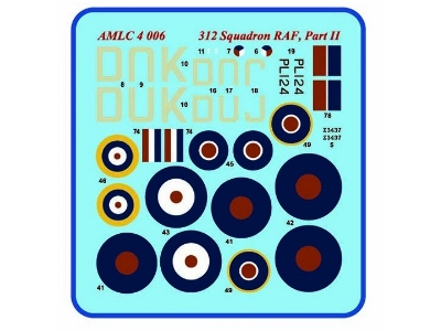 312 Squadron Raf Part Ii - 2 Decal Version: hurricane Mk.Iib And spitfire Lf Mk.Ixe - zdjęcie 1