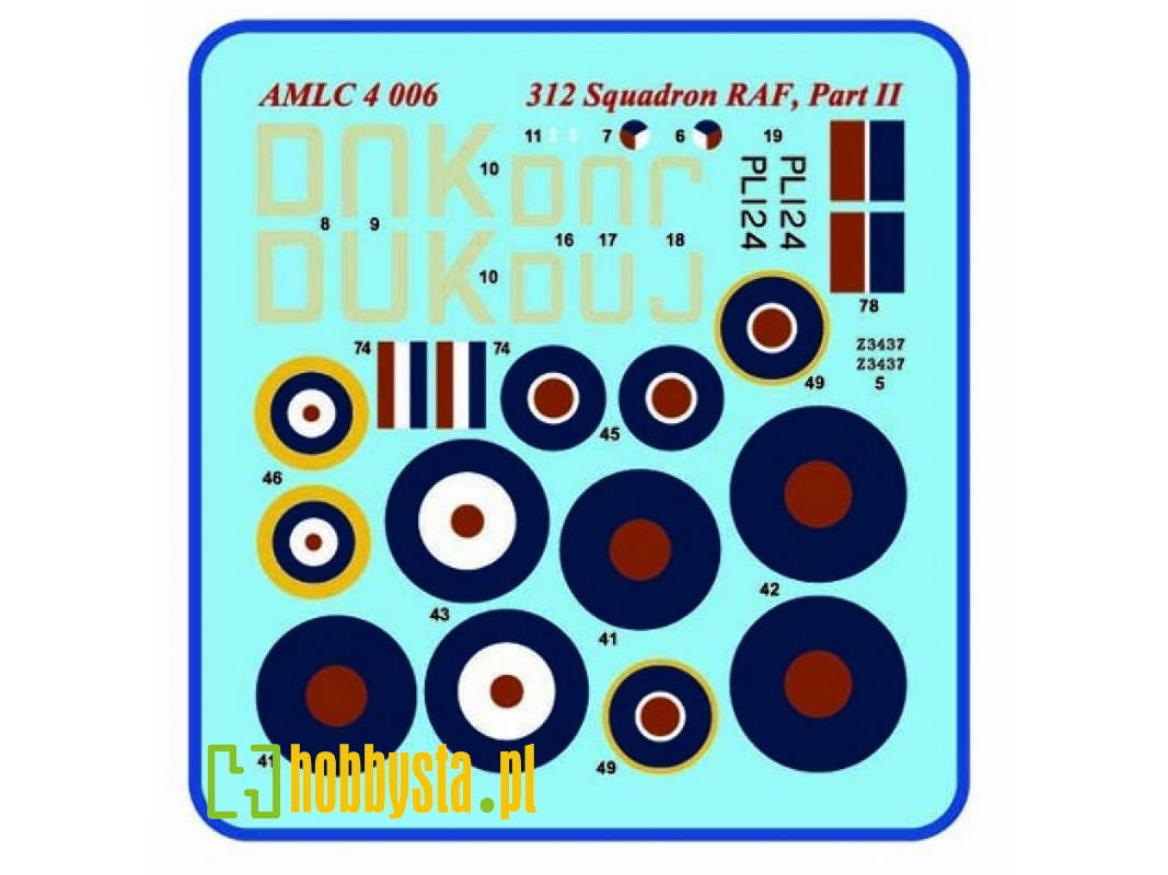 312 Squadron Raf Part Ii - 2 Decal Version: hurricane Mk.Iib And spitfire Lf Mk.Ixe - zdjęcie 1 312 Squadron Raf Part Ii - 2 Decal Version: hurricane Mk.Iib And spitfire Lf Mk.Ixe - zdjęcie 1