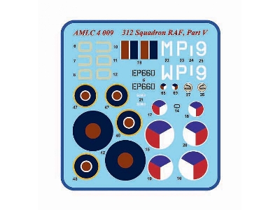 312 Squadron Raf Part V -Â 2 Decal Version:Â spitfire Lf Lr Mkvb AndÂ lf Mk.Ixe - zdjÄ™cie 2