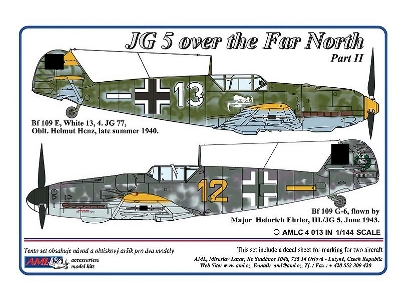 Jg 5 Over The Far North Part Ii - Me-109 E / G-6 (2 Decal Version) - zdjęcie 1