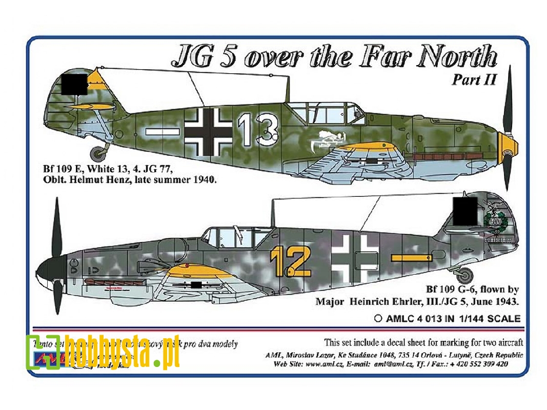 Jg 5 Over The Far North Part Ii - Me-109 E / G-6 (2 Decal Version) - zdjęcie 1 Jg 5 Over The Far North Part Ii - Me-109 E / G-6 (2 Decal Version) - zdjęcie 1