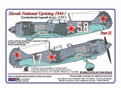 Slovak National Uprising 1944 - Czechoslovak Legends In Lavockin La-5fn - Part Ii (2 Decal Versions) - zdjęcie 1
