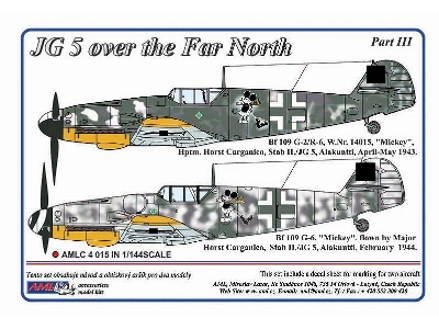 Jg 5 Over The Far North Part Iii - Me-109 G-2 / G-6 (2 Decal Version) - zdjęcie 1